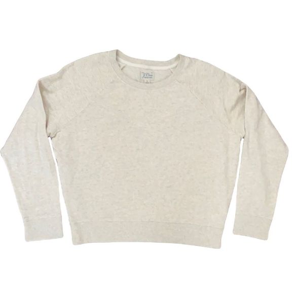 J. Crew Tops - J.Crew NWOT Women's Vintage Fleece Crewneck Heather Oatmeal Sweatshirt Sz Small